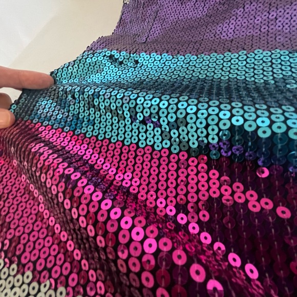 As U Wish Multicolor Strapless Sequence HOCO Night out Dress - Picture 11 of 12